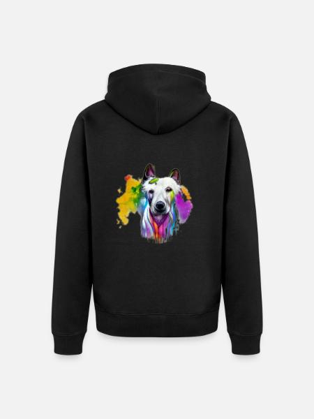 White Shepherd - Berger Blanc Design - Unisex Premium Organic Zip Hoodie - black