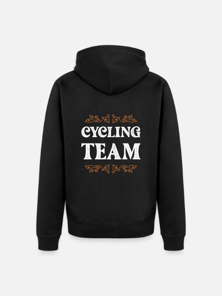 Cycling Crew - Unisex Premium Organic Zip Hoodie - black