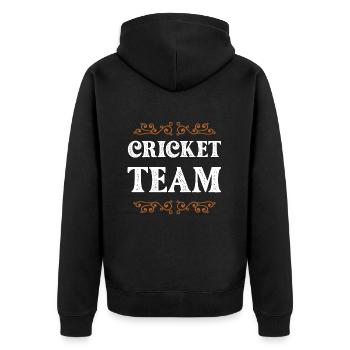 Équipe de cricket - Veste à capuche bio Premium Unisexe - noir - Dos - Nico (187cm)