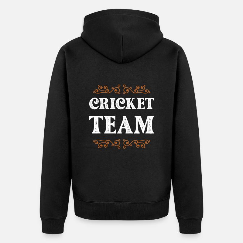Équipe de cricket - Veste à capuche bio Premium Unisexe - noir