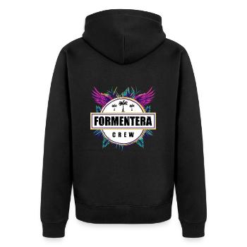 Formentera Crew Tropical - Veste à capuche bio Premium Unisexe - noir - Dos - Nico (187cm)