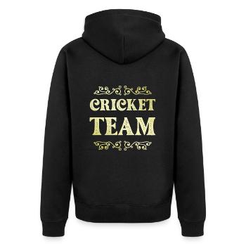 Équipe de cricket - Veste à capuche bio Premium Unisexe - noir - Dos - Nico (187cm)