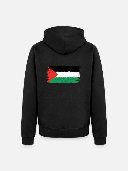 Palestina - Uniseks Premium bio ziphoodie - zwart