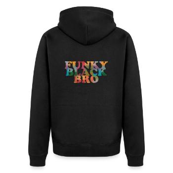 Funky Black Bro - Veste à capuche bio Premium Unisexe - noir - Dos - Nico (187cm)