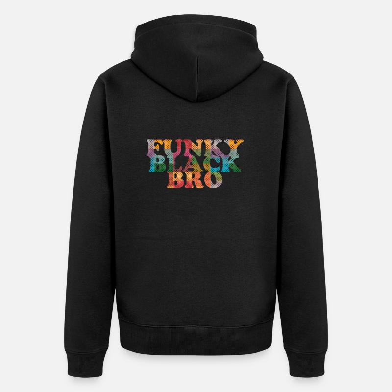 Funky Black Bro - Veste à capuche bio Premium Unisexe - noir