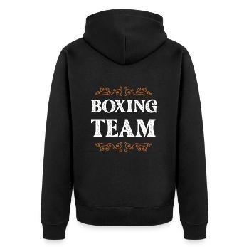 Équipe de boxe - Veste à capuche bio Premium Unisexe - noir - Dos - Nico (187cm)