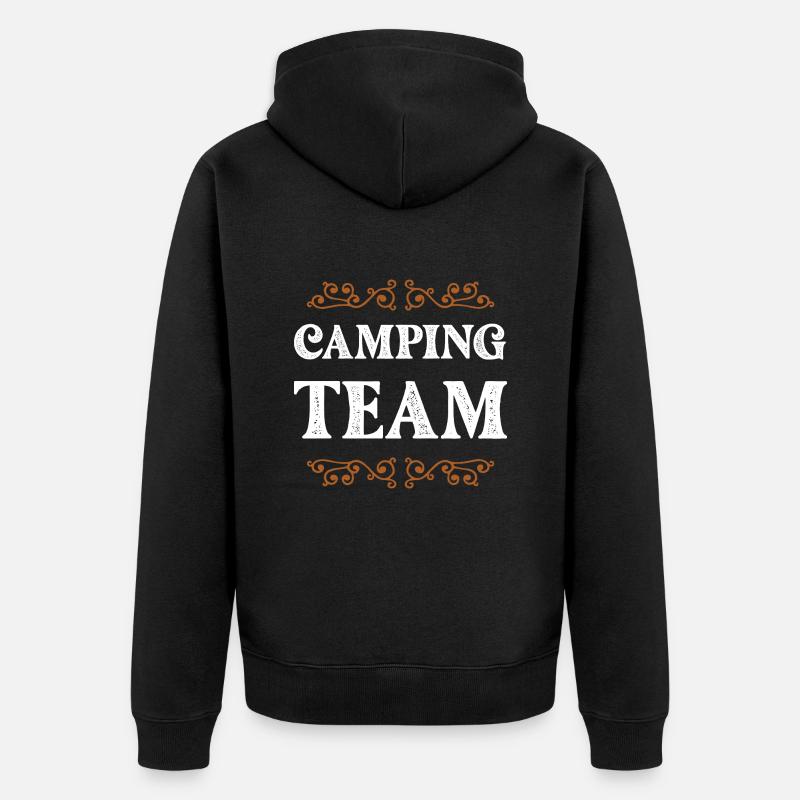 Équipe de camping - Veste à capuche bio Premium Unisexe - noir
