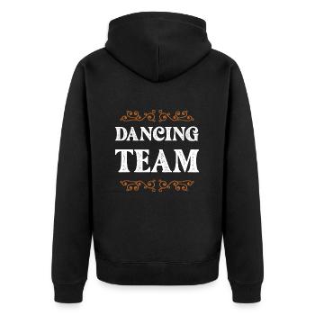 Dancing Crew - Unisex Premium Bio Zip Hoodie - Schwarz - Hinten - Nico (187cm)