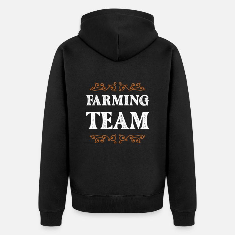 Équipe d’agriculteurs - Veste à capuche bio Premium Unisexe - noir