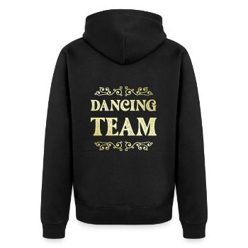 Dancing Team - Unisex Premium Bio Zip Hoodie - Schwarz - Hinten - Nico (187cm)