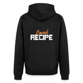 Recette locale vintage T-shirt de cuisine génial - Veste à capuche bio Premium Unisexe - noir - Dos - Nico (187cm)