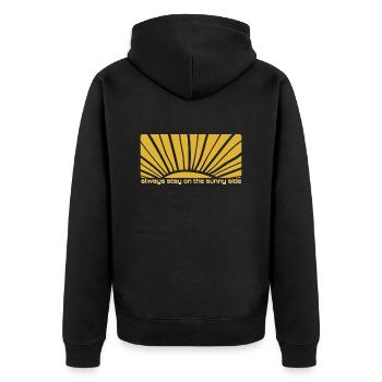 Restez toujours du côté ensoleillé de la vie - Veste à capuche bio Premium Unisexe - noir - Dos - Nico (187cm)