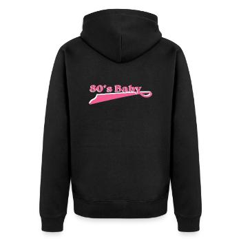 Année 80 baby - Veste à capuche bio Premium Unisexe - noir - Dos - Nico (187cm)