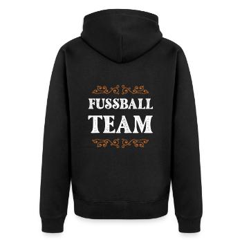 Équipe de football - Veste à capuche bio Premium Unisexe - noir - Dos - Nico (187cm)