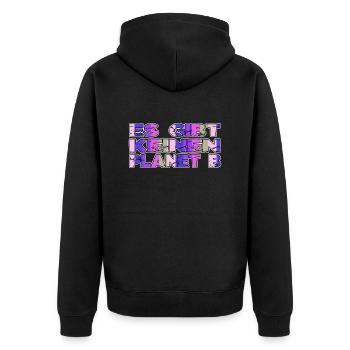 spaß lustiger spruch zitat gesundheit - Unisex Premium Bio Zip Hoodie - Schwarz - Hinten - Nico (187cm)