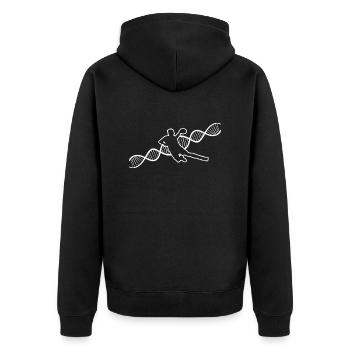 Handballverein Handball Handballspieler Handballer - Unisex Premium Bio Zip Hoodie - Schwarz - Hinten - Nico (187cm)