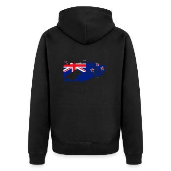 Kookaburra Birder Birdwatcher Ornithology - Unisex Premium Organic Zip Hoodie - black - Back - Nico (187cm)