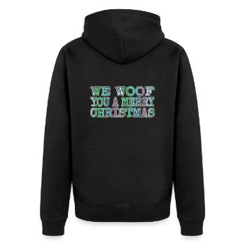 Beagle Owner Gift Beach Awesome under the Tree - Unisex Premium Organic Zip Hoodie - black - Back - Nico (187cm)