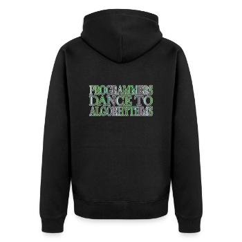 informatics nurse girl quote birthday present - Unisex Premium Bio Zip Hoodie - Schwarz - Hinten - Nico (187cm)
