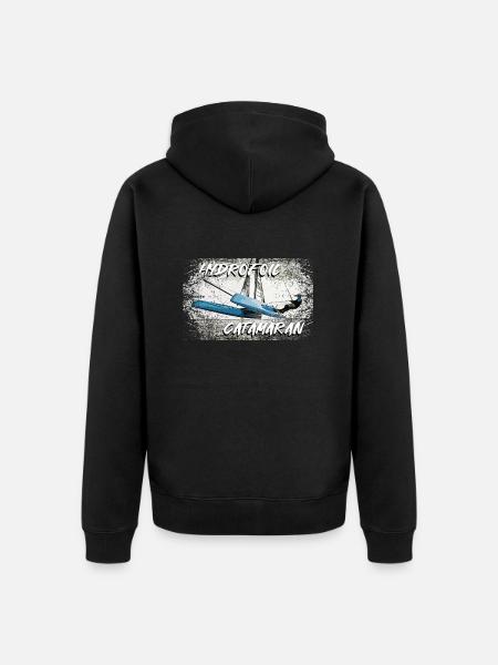 Catamaran hydrofoil - Unisex Premium Organic Zip Hoodie - black