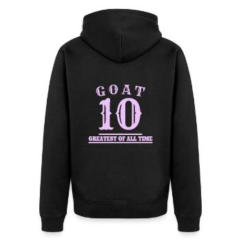 10 GOAT - Veste à capuche bio Premium Unisexe - noir - Dos - Nico (187cm)