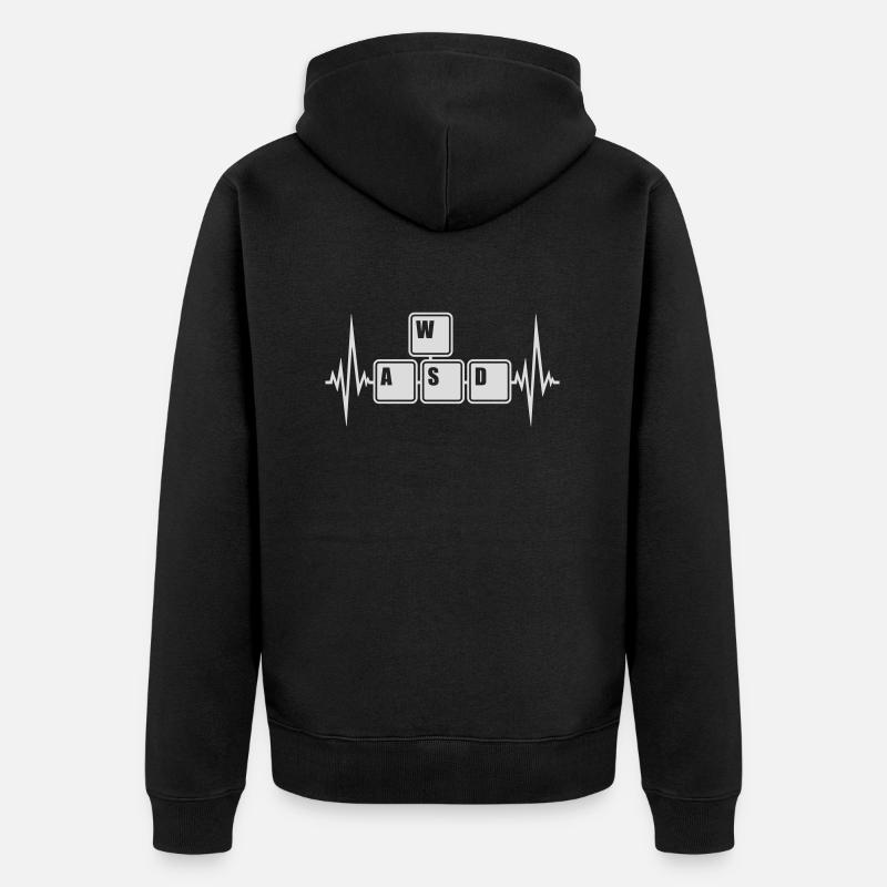 WASD Touches de clavier Gamer - Veste à capuche bio Premium Unisexe - noir