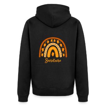 Elue meilleure secrétaire | Idée Cadeau secrétaire - Veste à capuche bio Premium Unisexe - noir - Dos - Nico (187cm)