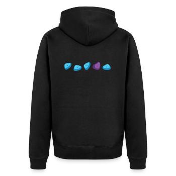 bouldern boulder boulderfelsen boulderroute bloc - Unisex Premium Bio Zip Hoodie - Schwarz - Hinten - Nico (187cm)