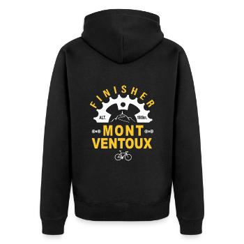 Vélo velo Mont ventoux Humour vélo pour cycliste - Veste à capuche bio Premium Unisexe - noir - Dos - Nico (187cm)