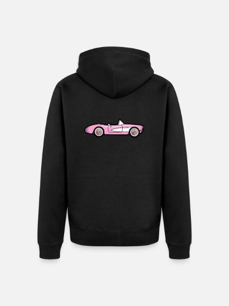 Pink 1956 Stingray - Unisex Premium Organic Zip Hoodie - black