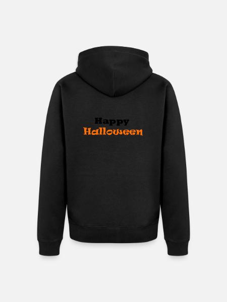 Happy Halloween - Unisex Premium Organic Zip Hoodie - black