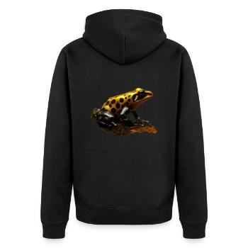 Poison dart frogs secrete poisonous skin secretions - Unisex Premium Organic Zip Hoodie - black - Back - Nico (187cm)