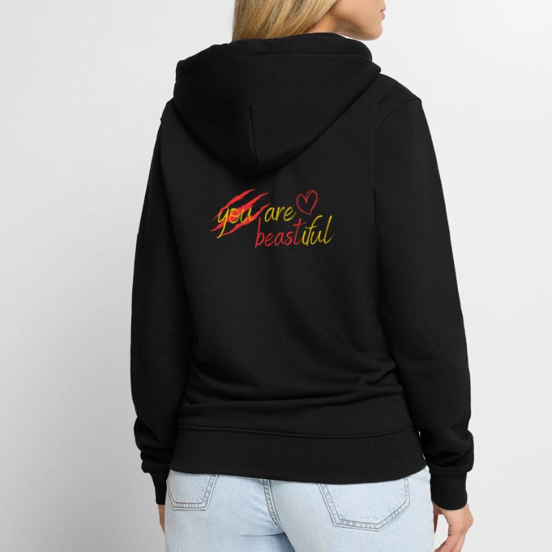 Biest oder Schönheit? Unisex Premium Bio Zip Hoodie