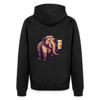 Bière Mammut Pixel - Veste à capuche bio Premium Unisexe - noir - Dos - Nico (187cm)