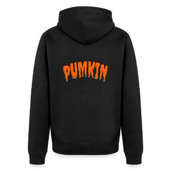 Citrouille Halloween Boo - Veste à capuche bio Premium Unisexe - noir - Dos - Nico (187cm)