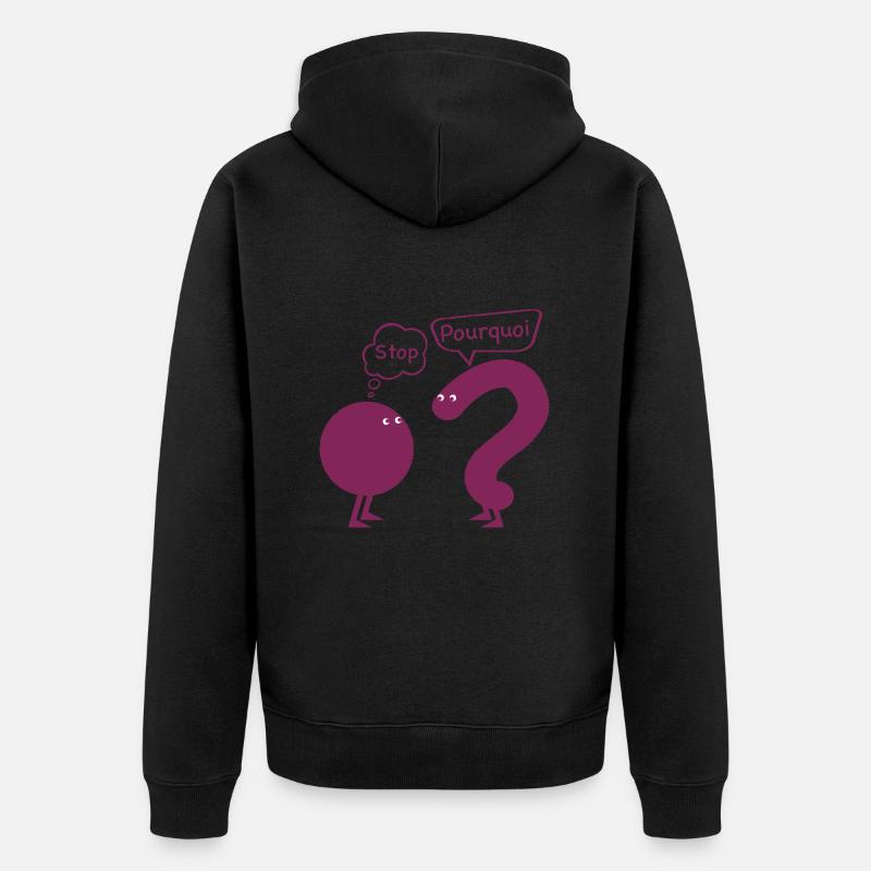 stop.. pourquoi ? - Veste à capuche bio Premium Unisexe - noir