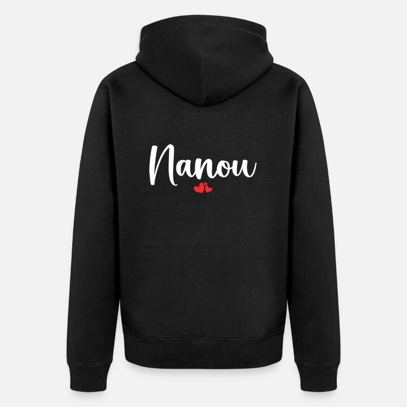 Nanou - Veste à capuche bio Premium Unisexe - noir
