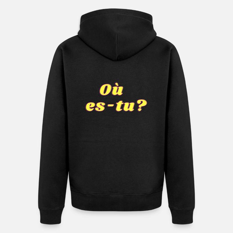 ou es tu - Veste à capuche bio Premium Unisexe - noir