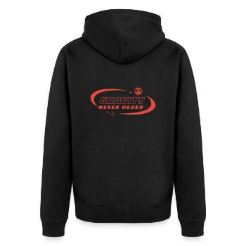 Gravité dont je n’ai jamais entendu parler. Conception de gravitation - Veste à capuche bio Premium Unisexe - noir - Dos - Nico (187cm)