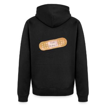 It will be okay :) Plaster - Unisex Premium Organic Zip Hoodie - black - Back - Nico (187cm)