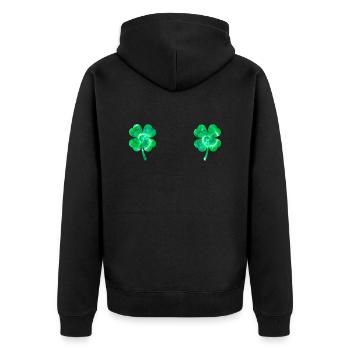 Shamrock Boobs Tie Dye Irish Boobies St Patricks - Veste à capuche bio Premium Unisexe - noir - Dos - Nico (187cm)