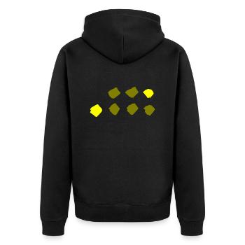 Plaid Pattern - Dots Pattern - Unisex Premium Organic Zip Hoodie - black - Back - Nico (187cm)