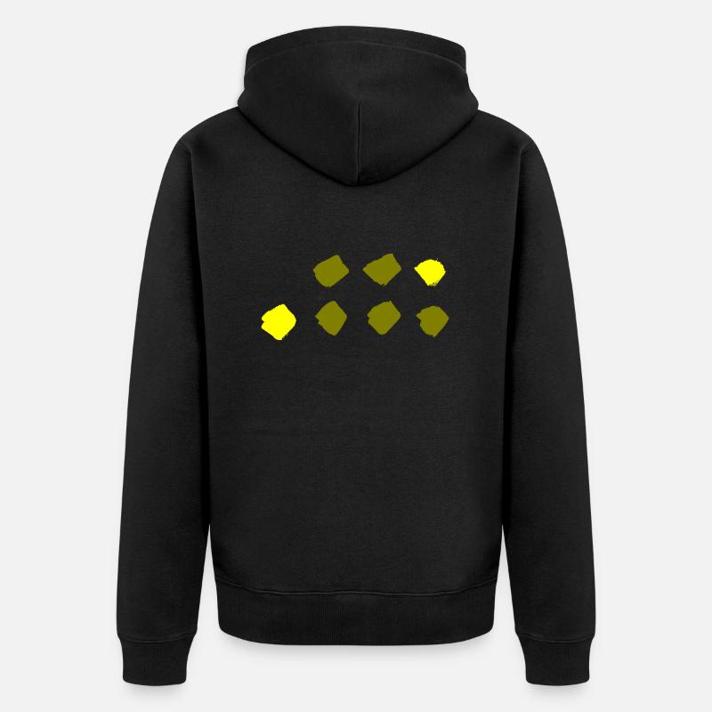 Plaid Pattern - Dots Pattern - Unisex Premium Organic Zip Hoodie - black