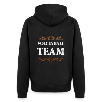 Équipe de volley-ball - Veste à capuche bio Premium Unisexe - noir - Dos - Nico (187cm)