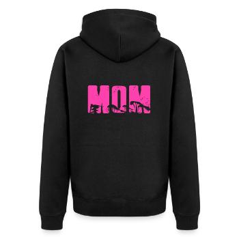 Vintage Classic Surfing T-Shirt Gift For Mom - Unisex Premium Bio Zip Hoodie - Schwarz - Hinten - Nico (187cm)