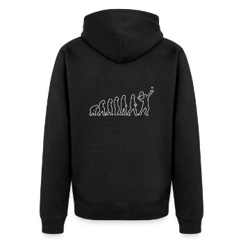 Tennisspieler Tennisschläger Tennis Tennisverein - Unisex Premium Bio Zip Hoodie - Schwarz - Hinten - Nico (187cm)