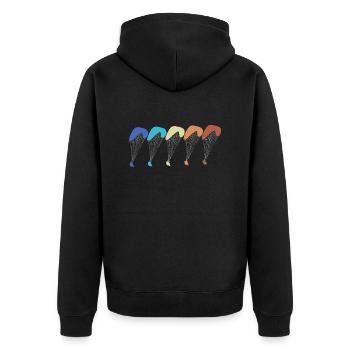Parapente Gleitschirm Vintage - Veste à capuche bio Premium Unisexe - noir - Dos - Nico (187cm)