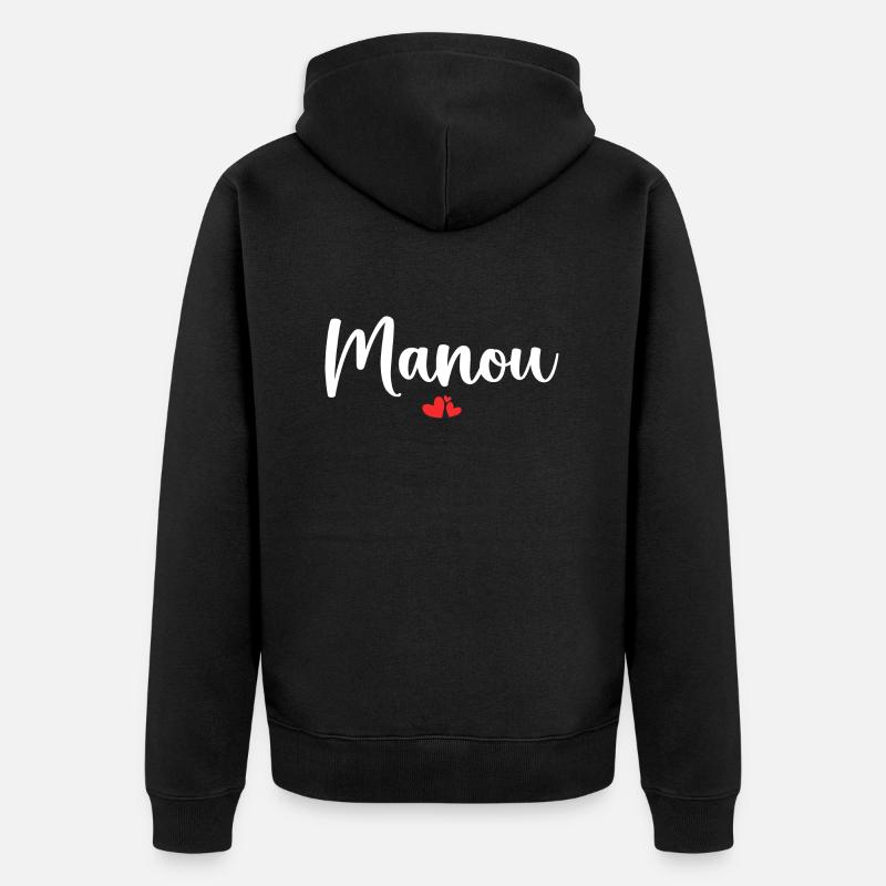 Manou - Veste à capuche bio Premium Unisexe - noir