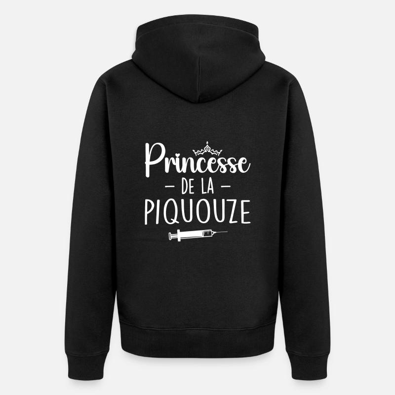 Princesse De La Piquouze - Veste à capuche bio Premium Unisexe - noir