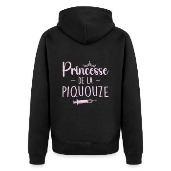 Princesse De La Piquouze - Veste à capuche bio Premium Unisexe - noir - Dos - Nico (187cm)